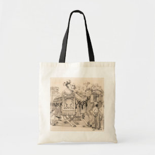 Bolso De Tela Camellos Caminando Vestidos Con Vestido