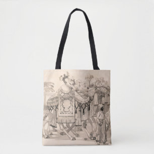 Bolso De Tela Camellos Caminando Vestidos Con Vestido