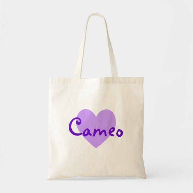 Bolso De Tela Cameo en morado (Frente)
