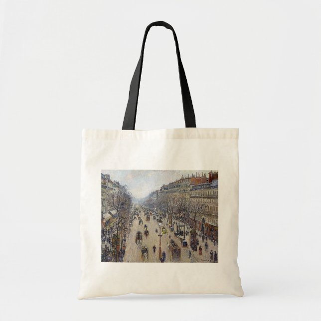 Bolso De Tela Camille Pissarro - Boulevard Montmartre, mañana (Frente)