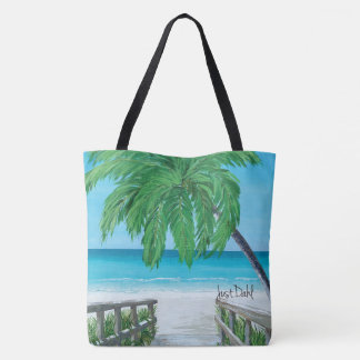 Bolso De Tela Caminar hacia la palmera del paraíso Just Dahl Tot
