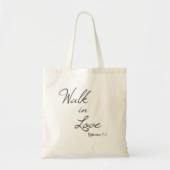 Bolso De Tela Caminata bíblica contra el amor (Frente)
