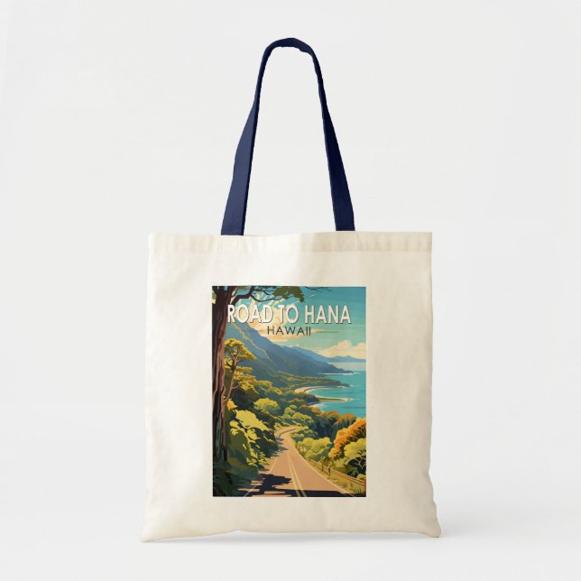 Bolso De Tela Camino a Hana Maui Hawaii Viaje de arte (Frente)