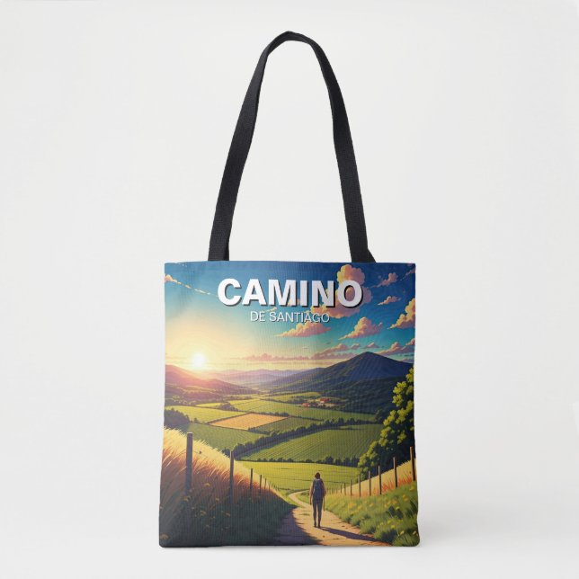 Bolso De Tela Camino de Santiago Hiker Senderismo Sunset (Anverso)