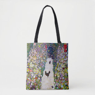 Bolso De Tela Camino Jardín con Pollos, Gustav Klimt