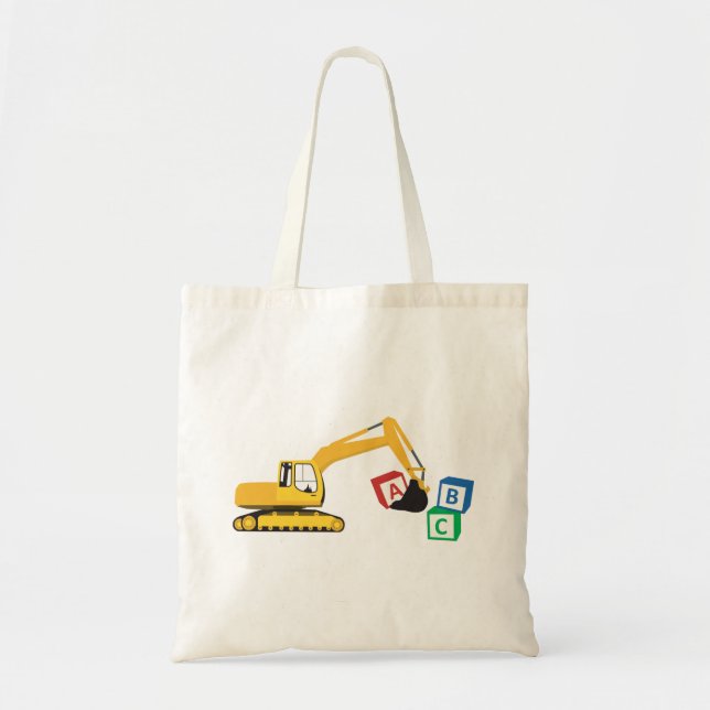 Bolso De Tela Camión de construcción de la excavadora ABC (Frente)