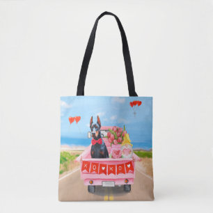 Bolso De Tela Camión de corazones del día de San Valentín del pe