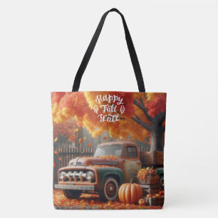 Bolso De Tela Camión de granja de otoño rústico/vintage