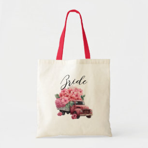 Bolso De Tela Camión de Novia Floral