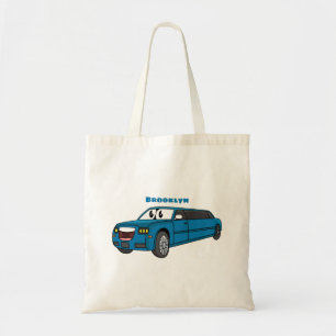 Bolso De Tela Camión de personalizado limusina azul muy feliz