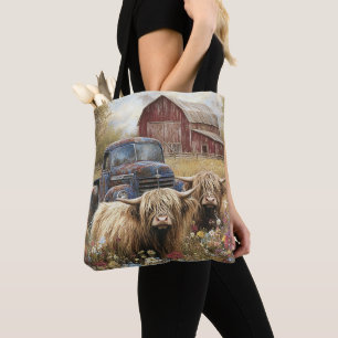 Bolso De Tela Camión de ternera de vaca de montaña Rústico de gr