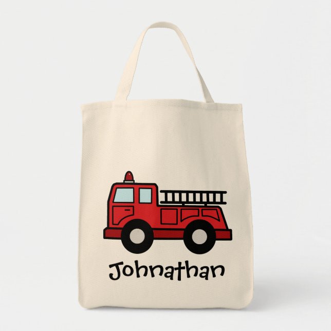 Bolso De Tela Camión del vehículo de la emergencia del Firetruck (Frente)