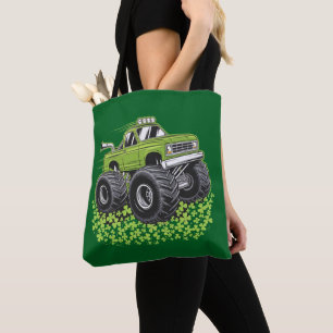 Bolso De Tela Camión Monstruo Afortunado de San Patricio para Ni