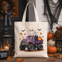 Camión Monstruo Gato Negro Fantasma Halloween