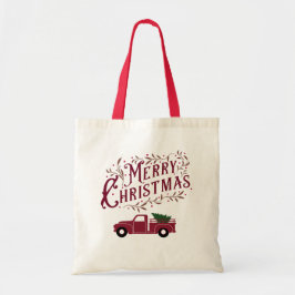 Bolso De Tela Camión vintage con Feliz Navidad