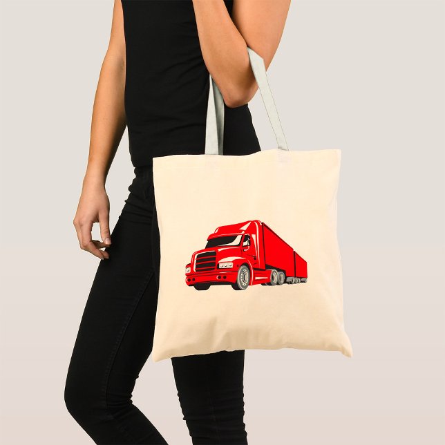 Bolso De Tela Camionero Rojo Semicamión Big Rig (Subido por el creador)