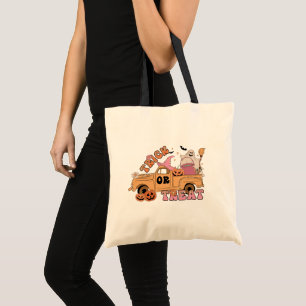 Bolso De Tela Camioneta Fantasma Brujas Sombrero Truco o Trato