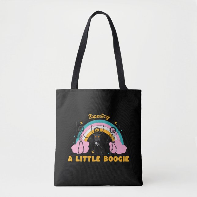 Bolso De Tela camisa de embarazo de halloween, halloween de mate (Anverso)