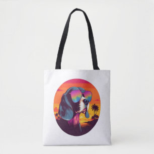 Bolso De Tela Camisa De Fondo Beagle Sunset, Beagle Mom, Beagle