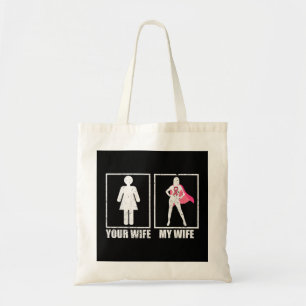 Bolso De Tela Camisa de marido contra el cáncer de mama, tu espo