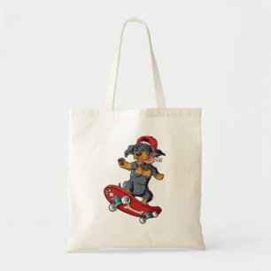 Bolso De Tela Camisa de patinador Dachshund para hombres Chicas 