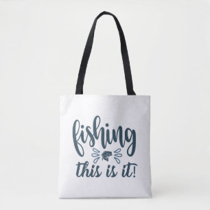 Bolso De Tela Camisa de pesca divertida con eslogan