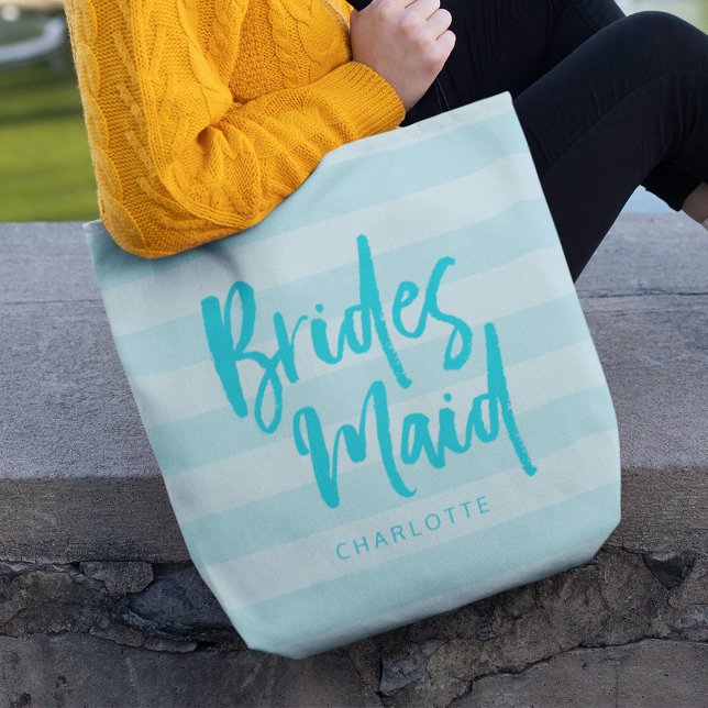 Bolso De Tela Camisas azules perpendiculares Pincel Script Bride (Subido por el creador)