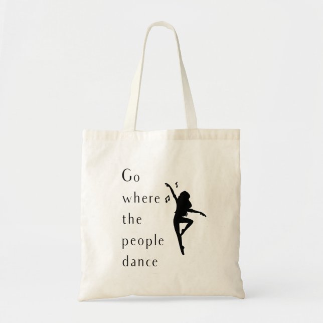Bolso De Tela Camisas de Baile Van Donde La Gente Baila (Frente)