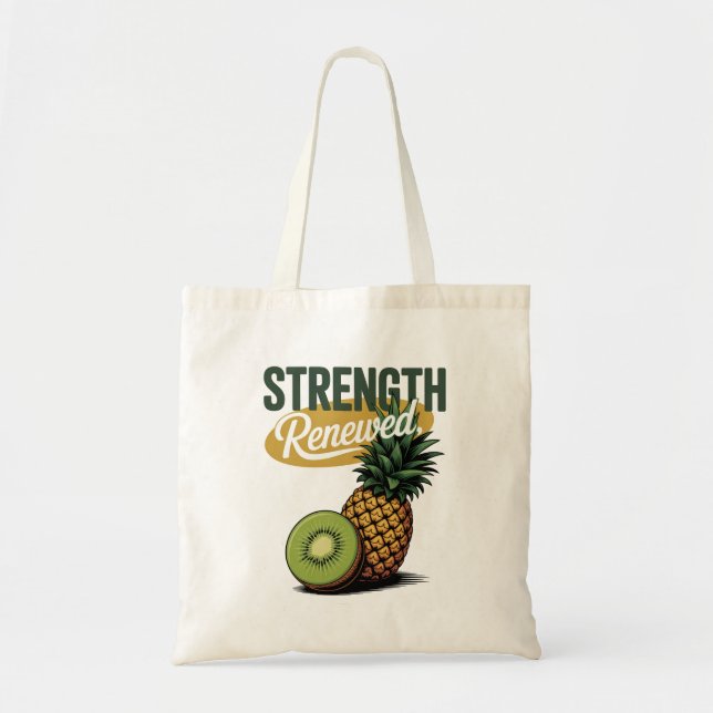 Bolso De Tela Camisas retro Kiwi de piña renovada (Frente)