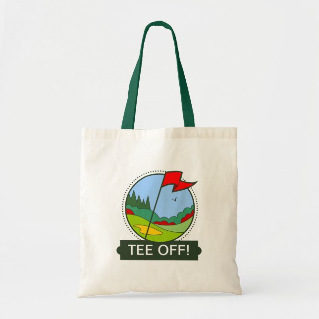 Bolso De Tela ¡Camiseta apagado! Adorno Golfing (Frente)