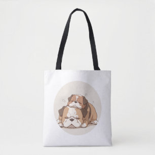 Bolso De Tela Camiseta clásica de Bulldog inglés adorable (2)