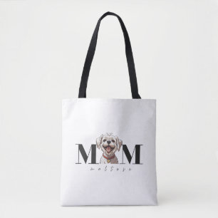 Bolso De Tela Camiseta Clásica De Perro Mom MALTESE