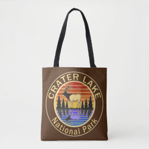 Bolso De Tela Camiseta de Alce del Parque Nacional Crater Lake