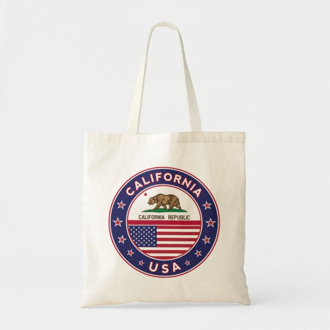 Bolso De Tela Camiseta de California, Estados Unidos de América (Frente)