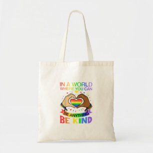 Bolso De Tela Camiseta de Conciencia de Igualdad de Arcoiris de 