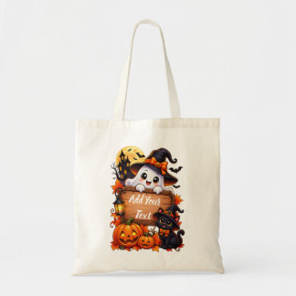 Bolso De Tela Camiseta de Halloween con fantasma lindo personali