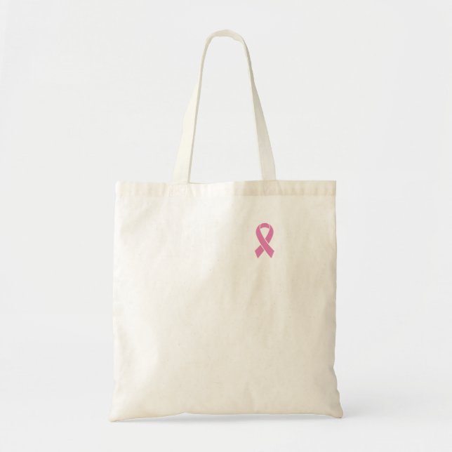 Bolso De Tela Camiseta de la cinta de la lucha contra el cáncer  (Frente)
