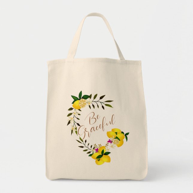 Bolso De Tela Camiseta de Limón (Frente)
