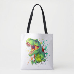 Bolso De Tela Camiseta de niño con diseño de T-Rex dinosaurio 3D
