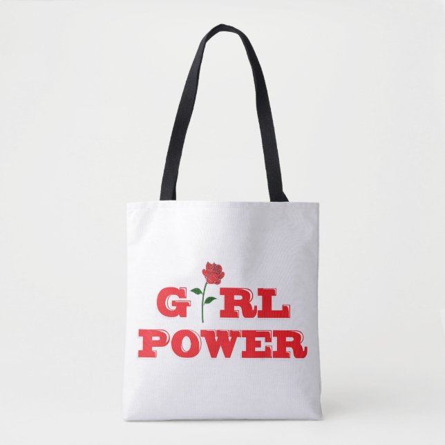 Bolso De Tela Camiseta de poder chica - Mujeres increíbles femin (Anverso)