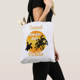 Bolso De Tela Camiseta de puesta de sol linda en Florida