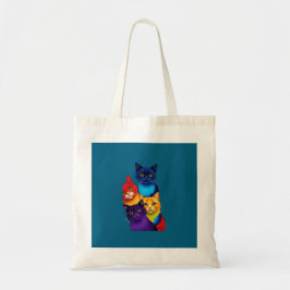Bolso De Tela camiseta de rostros de gato vívidos-perfecta para