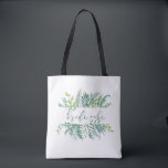 Bolso De Tela Camiseta del ambiente de la novia<br><div class="desc">Camiseta moderna del ambiente de la novia del follaje de la acuarela. Parte de una colección.</div>