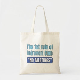 Bolso De Tela Camiseta del Club de Introvertidos