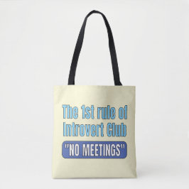 Bolso De Tela Camiseta del Club de Introvertidos