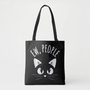 Bolso De Tela Camiseta divertida de gato antisocial y introverti