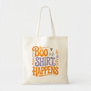 Bolso De Tela Camiseta Divertida de Halloween Boo Shirt Happens