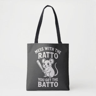 Bolso De Tela Camiseta divertida 'Molesta al Ratto y obtendrás e