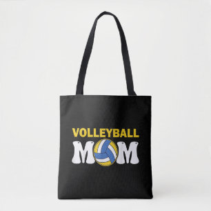 Bolso De Tela Camiseta divertida para mamá de voleibol femenino