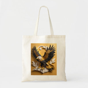 Bolso De Tela Camiseta Eagle 3D Paper Art Design